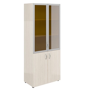 Шкаф широкий высокий с тонир. стеклом в алюм. раме ФР-6.0+8.0+60.0*2+С504*2