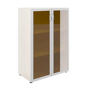 Шкаф широкий средний со стеклом в алюм. раме ФР-5.0+60.0*2